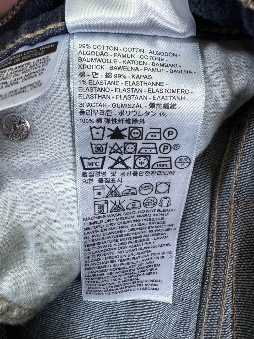 Levi's 511 Slim Fit Jeans Dark Wash Men's W33 L30